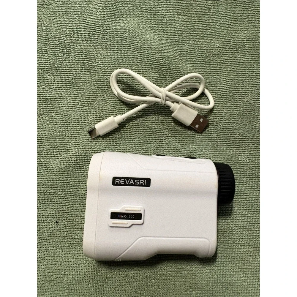 REVASRI NK-1000 Laser Rangefinder Golf Hunting USB-C Rechargeable White Compact